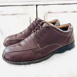 G.H. Bass Lawrence Brown Leather Lace up Oxford Dress Shoes Loafers ~ Mens 12W